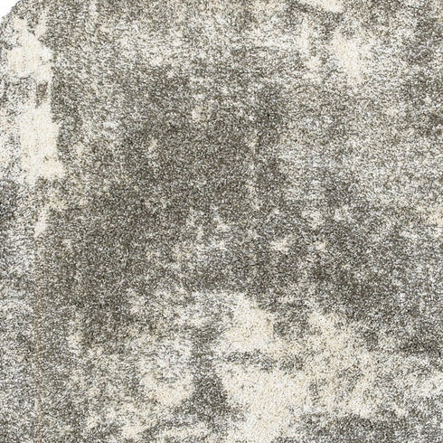 2' X 3' Gray And Ivory Distressed Abstract Scatter Rug